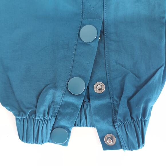 Spiritual Gangster Natasha Teal Blue Jacket Rain Mac / Trench Coat - Size M -NEW - Picture 13 of 16